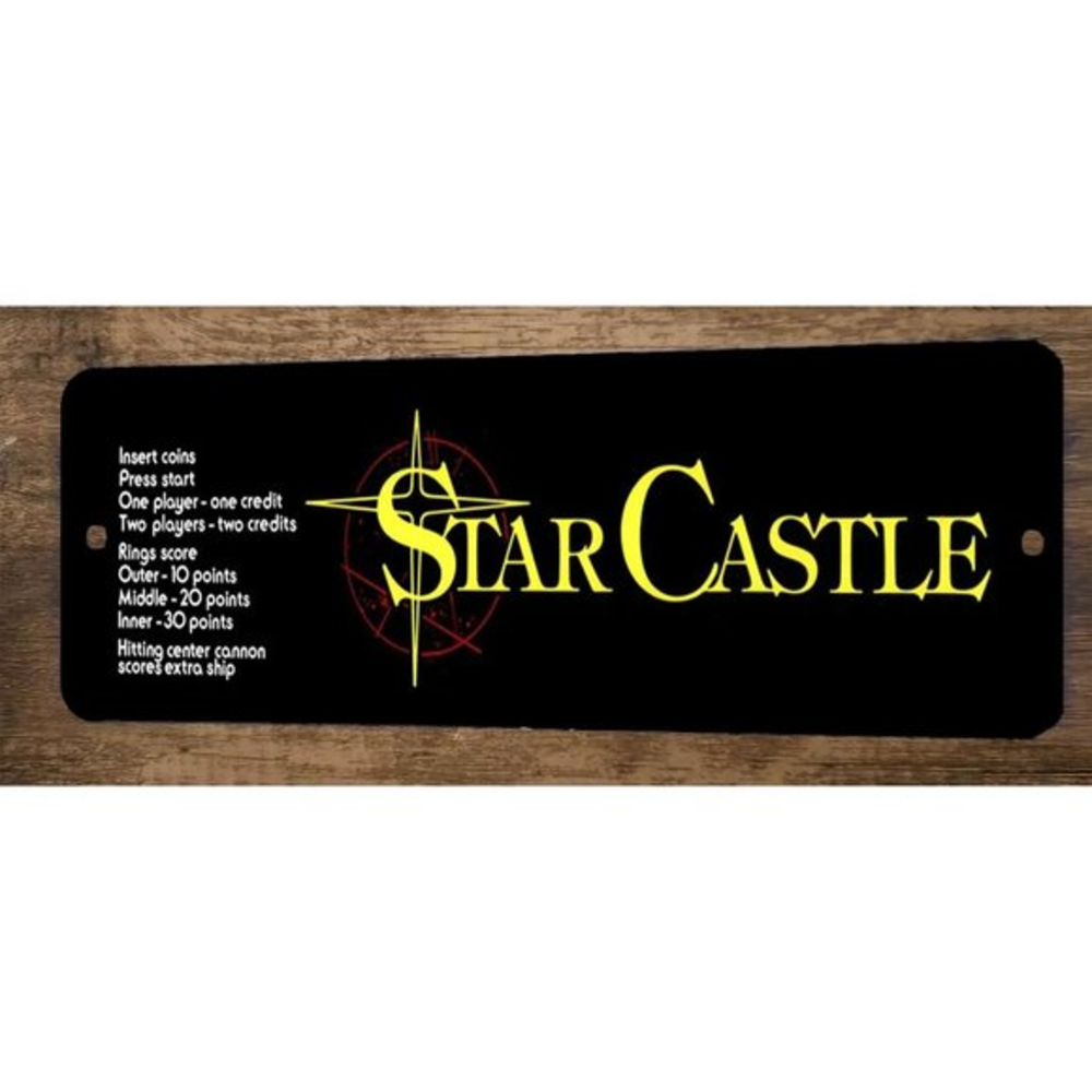Star Castle Arcade 4x12‎ Metal Wall Video Game Marquee Banner Sign